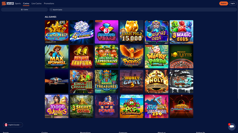 SIA Casino — Games lobby