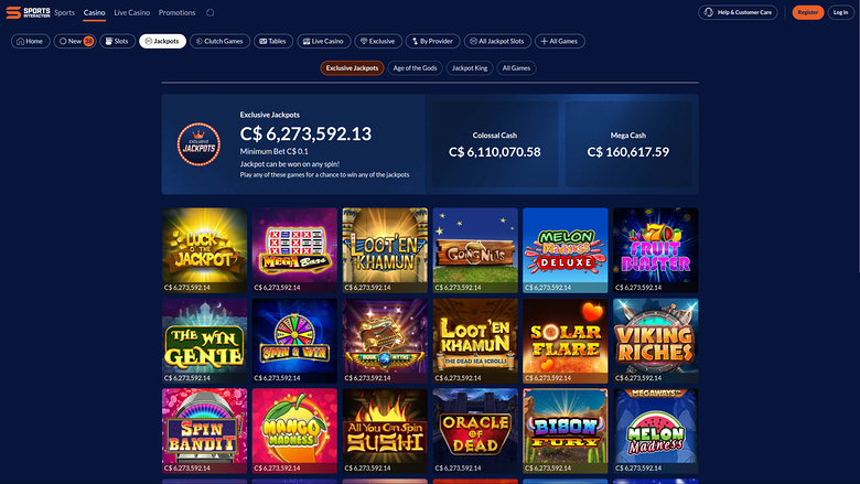 SIA Casino — Jackpot games