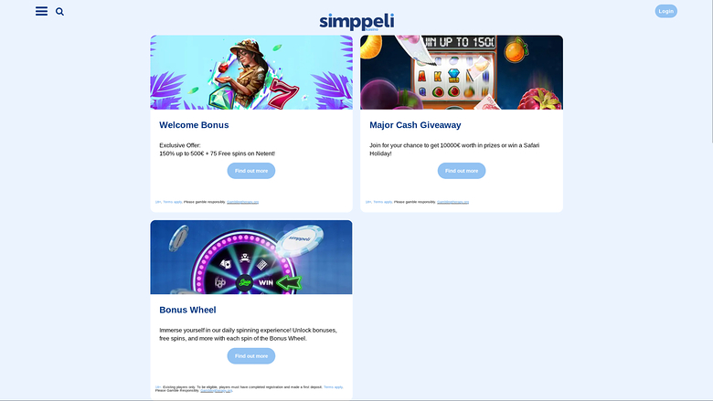 Simppeli Casino — Promotions page