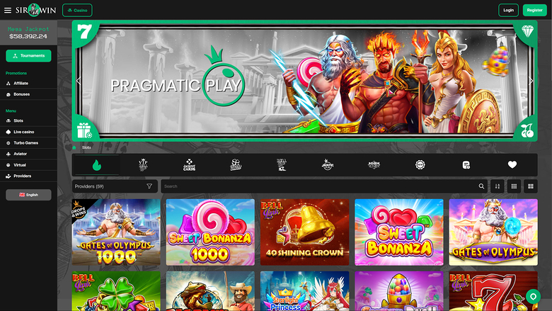 SirWin — Games lobby