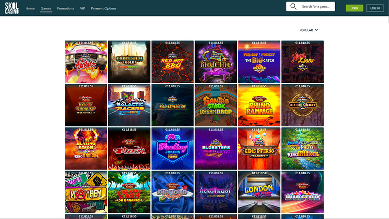 SkolCasino — Jackpot games