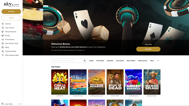 SkyCity Casino — Homepage
