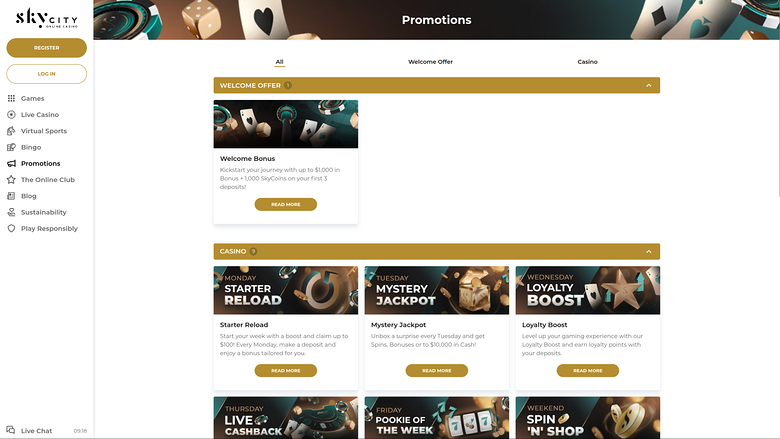 SkyCity Casino — Promotions page