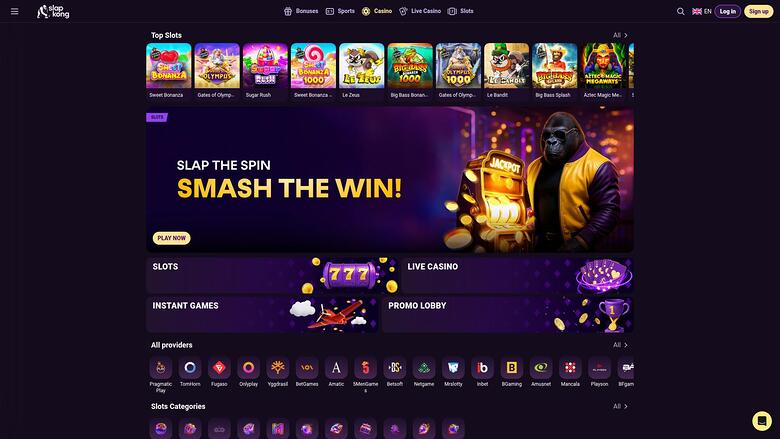 SlapKong Casino — Games lobby