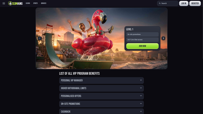 SlimKing Casino — VIP section