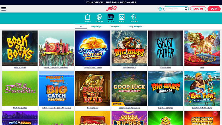 Slingo Casino — Games lobby