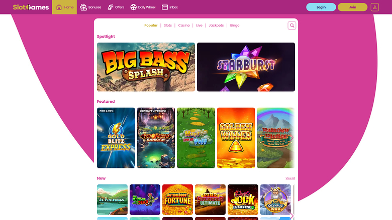 Slot Games Casino — Games lobby