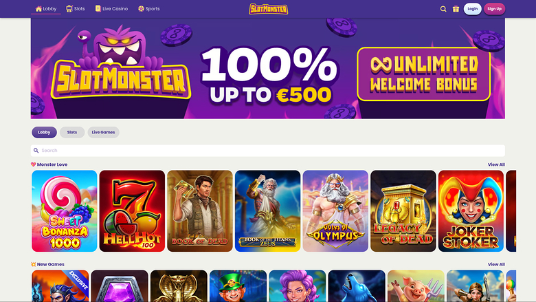 Slot Monster Casino — Homepage