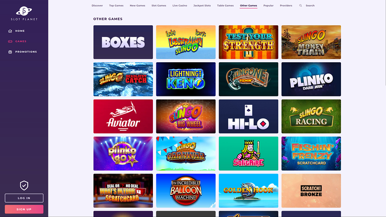 Slot Planet Casino — Games lobby