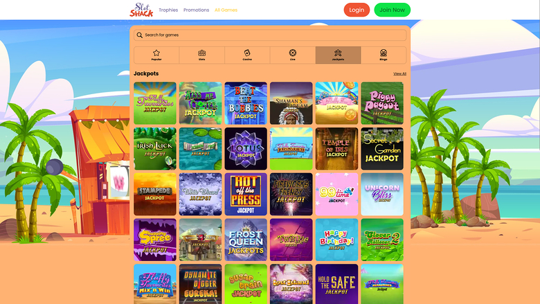 Slot Shack Casino — Jackpot games