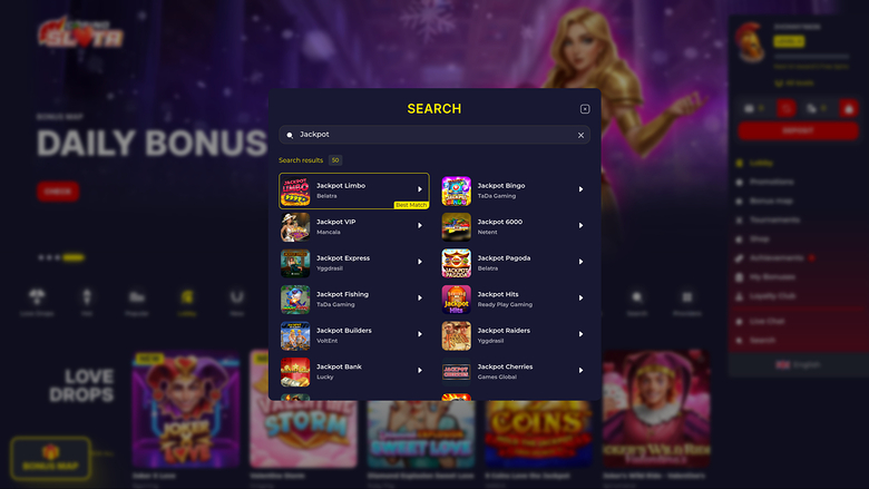 Slota Casino — Jackpot games