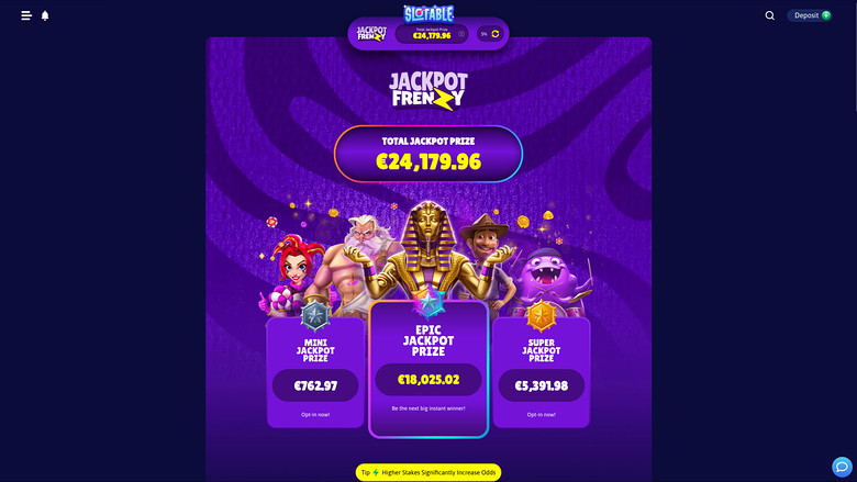 Slotable — Jackpot games