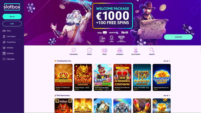 Slotbox Casino — Homepage