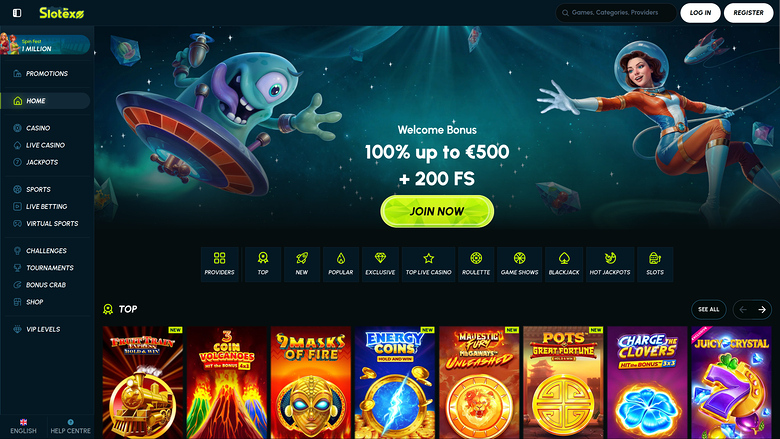 Slotexo Casino — Homepage
