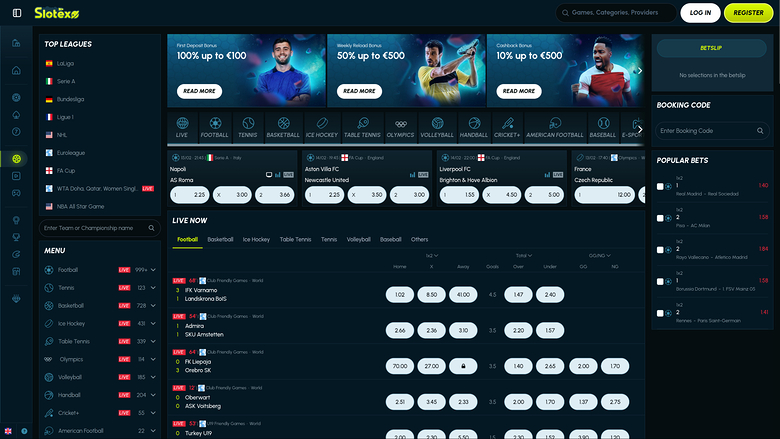 Slotexo Casino — Sportsbook