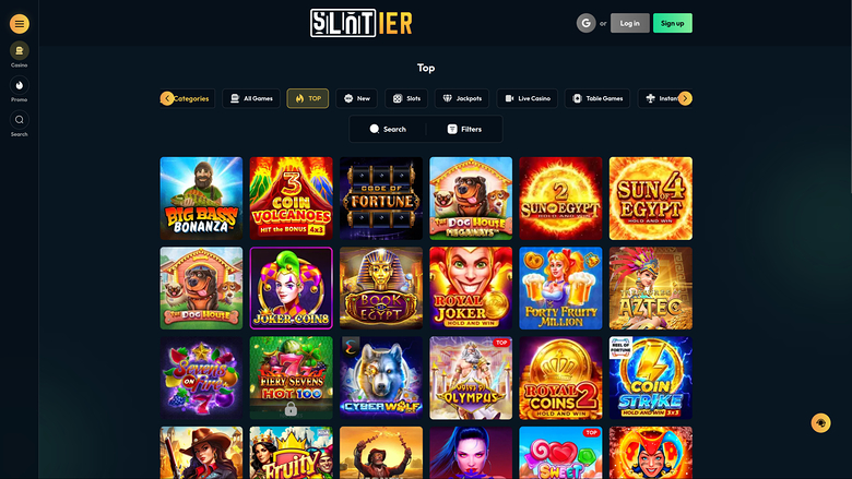 Slotier Casino — Games lobby
