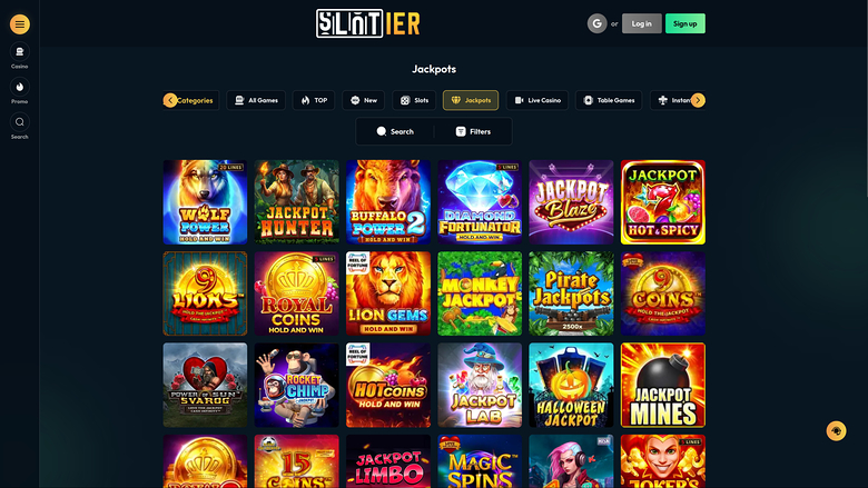 Slotier Casino — Jackpot games