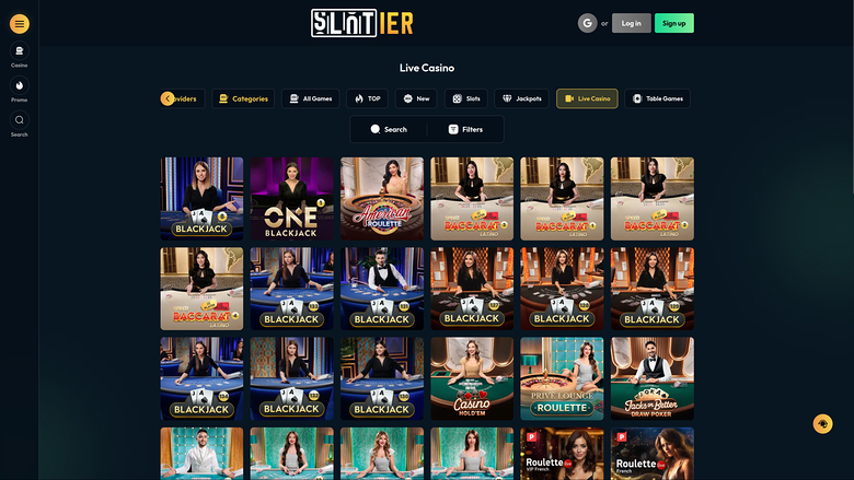 Slotier Casino — Live dealer lobby
