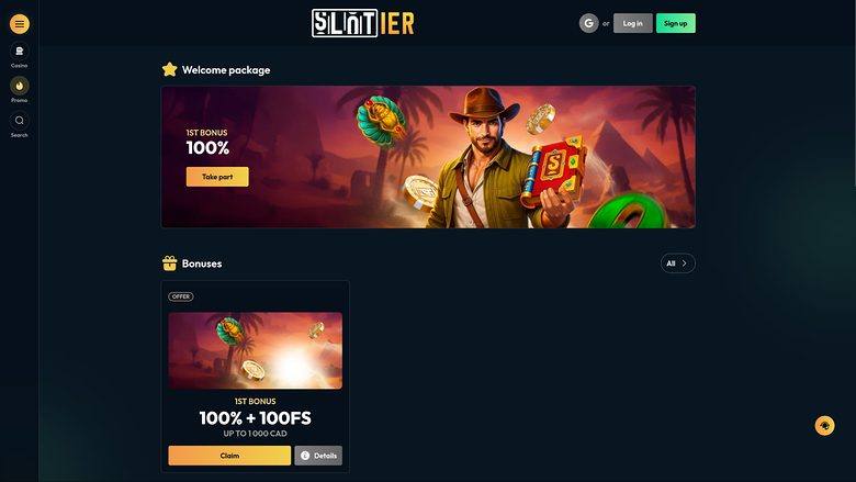 Slotier Casino — Promotions page