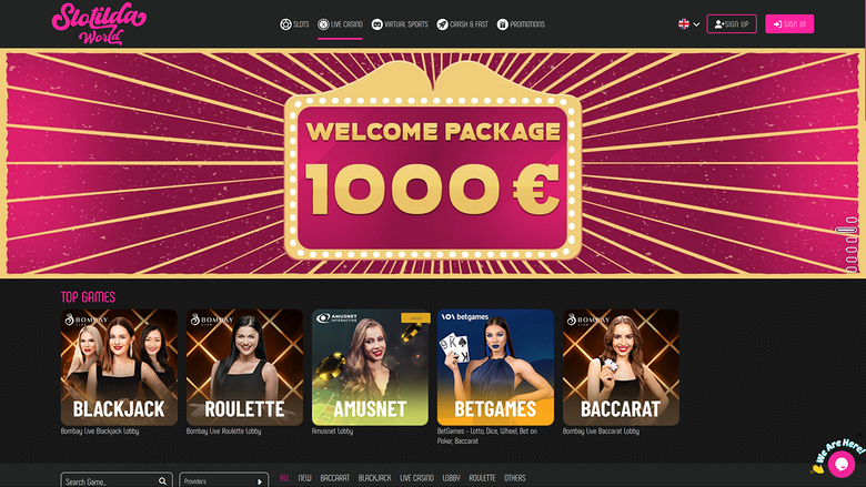 Slotilda World Casino — Live dealer lobby