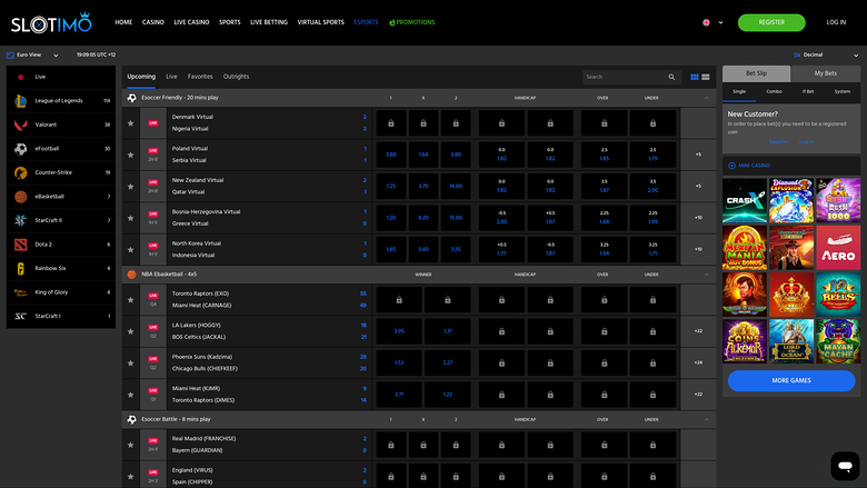 Slotimo Casino — Sportsbook