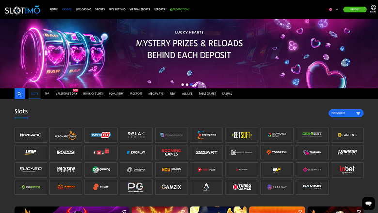 Slotimo Casino — Games by studio