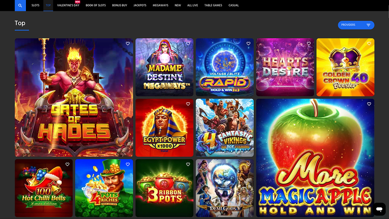 Slotimo Casino — Games lobby