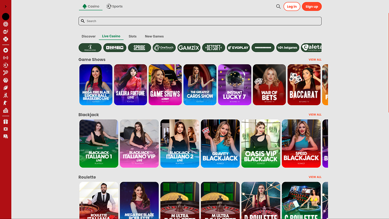 Slotit Casino — Live dealer lobby