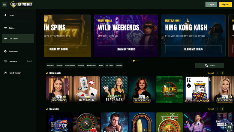 SlotMonkey Casino — Livedealer