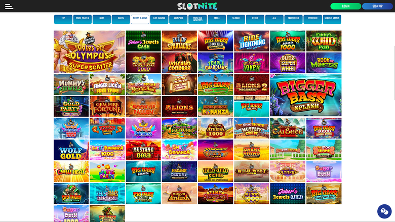 Slotnite Casino — Drops and wins