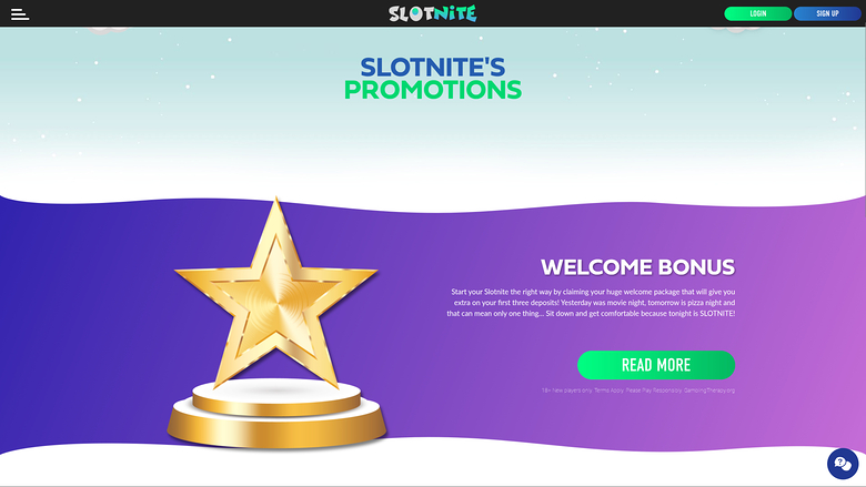 Slotnite Casino — Promotions page