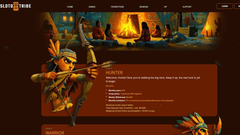 SlotoTribe Casino — VIP section