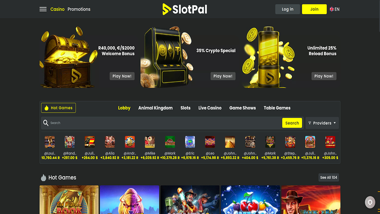 SlotPal Casino — Homepage