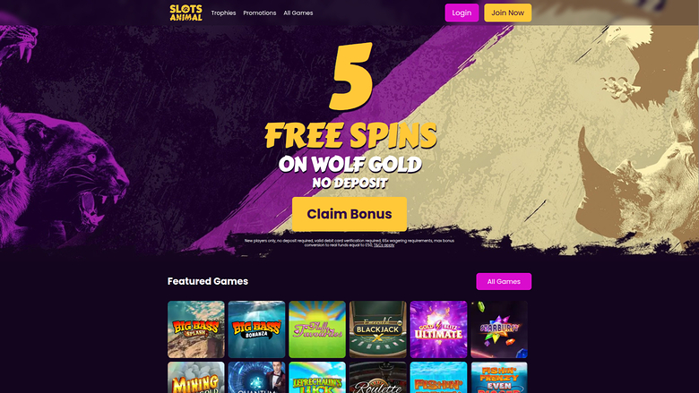 Slots Animal — Homepage