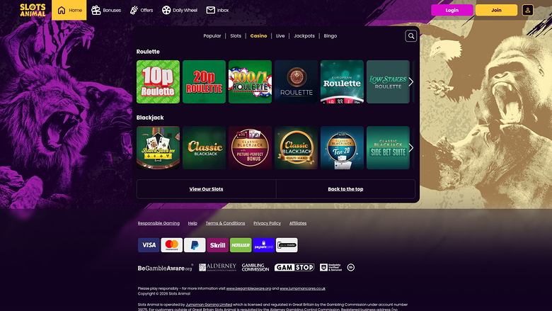 Slots Animal — Games lobby