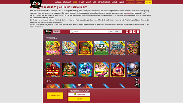 Slots Capital Casino — Games lobby
