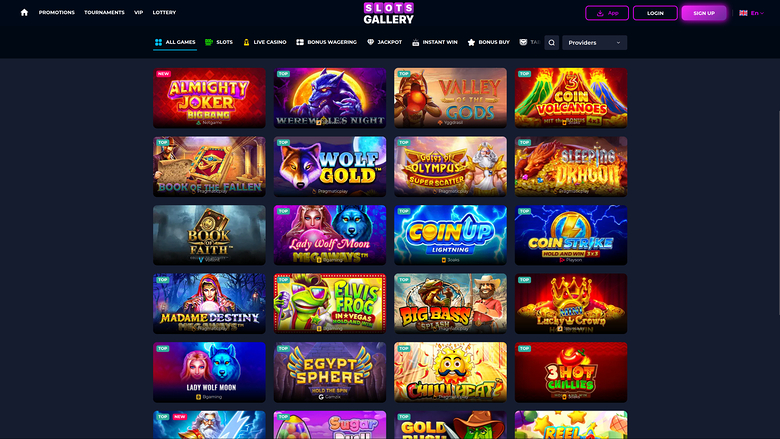 Slots Gallery Casino — Games lobby