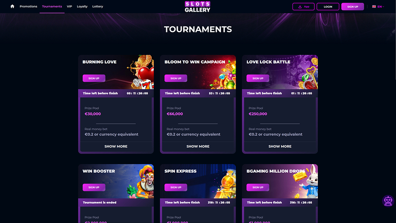 Slots Gallery Casino — Tournaments