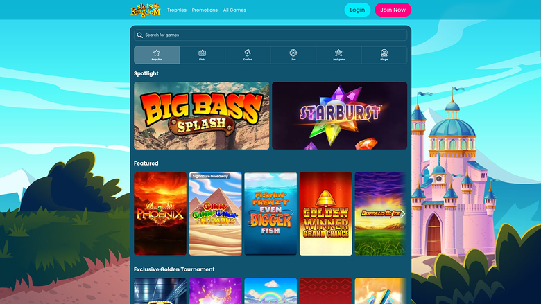 Slots Kingdom Casino — Games lobby
