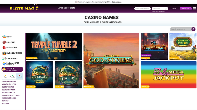 Slots Magic Casino — Jackpot games