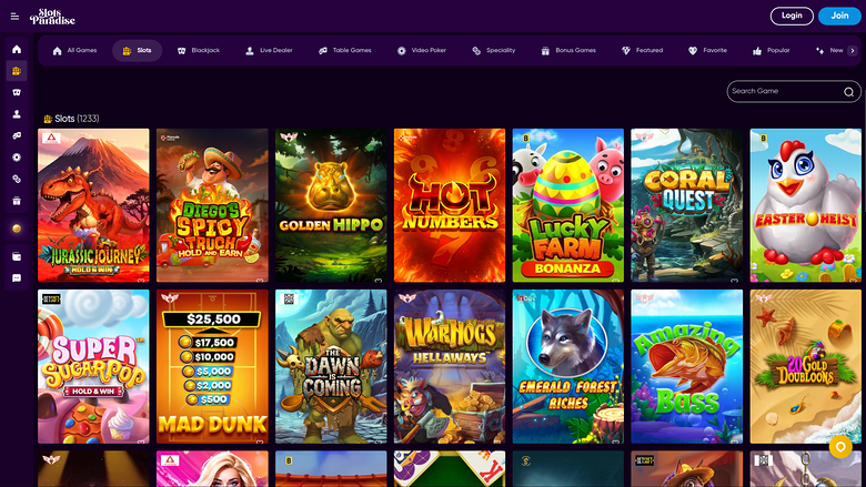 Slots Paradise Casino — Games lobby