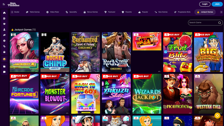 Slots Paradise Casino — Jackpot games