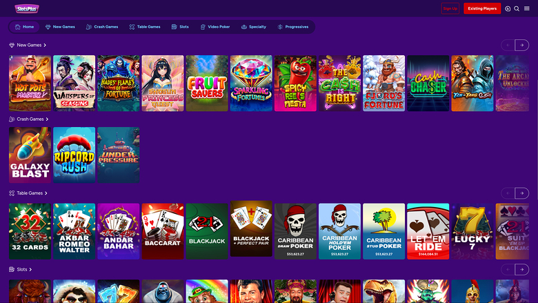 Slots Plus — Games lobby