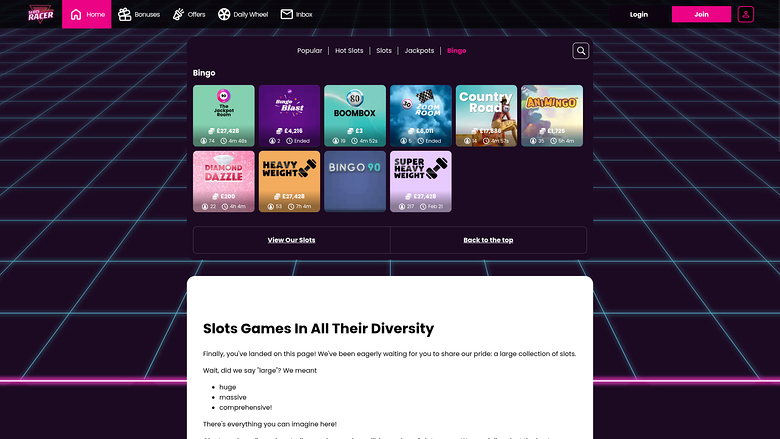 Slots Racer — Bingo
