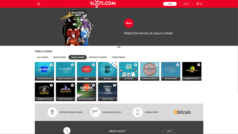 Slots.com Casino — Games lobby