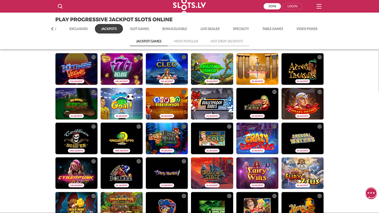 Slots.lv Casino — Jackpot games