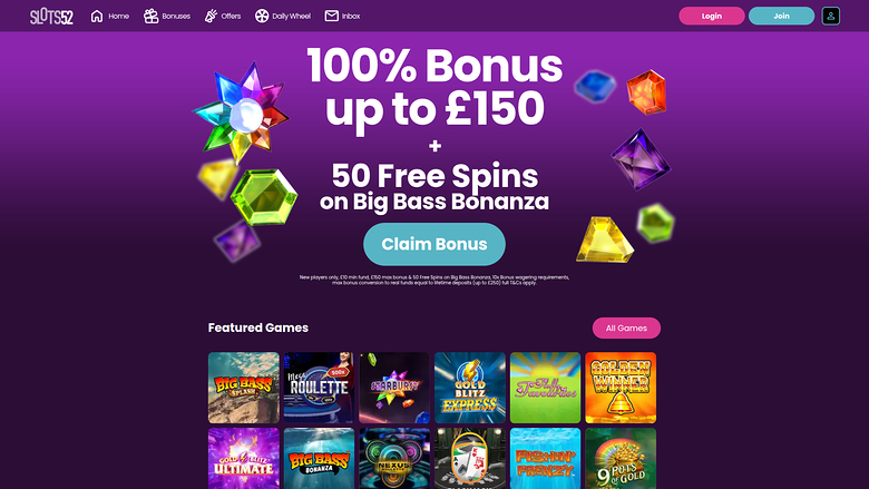 Slots52 — Homepage