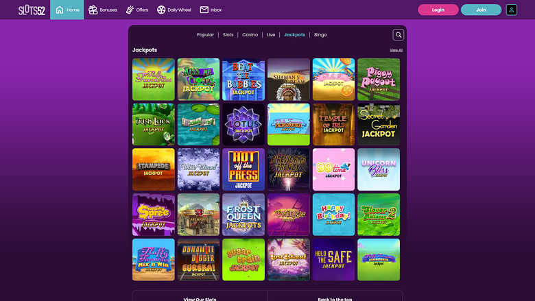 Slots52 — Jackpot games