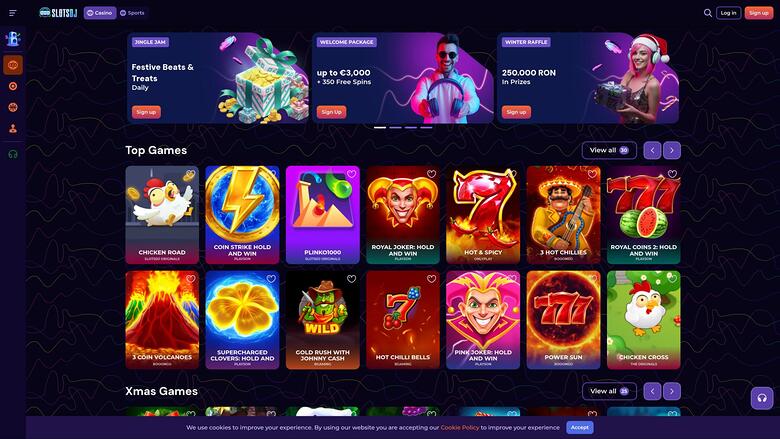 SlotsDj Casino — Games lobby