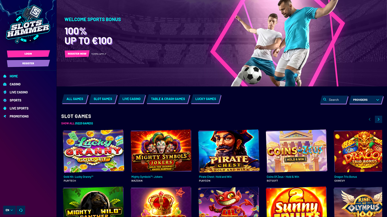 SlotsHammer Casino — Homepage
